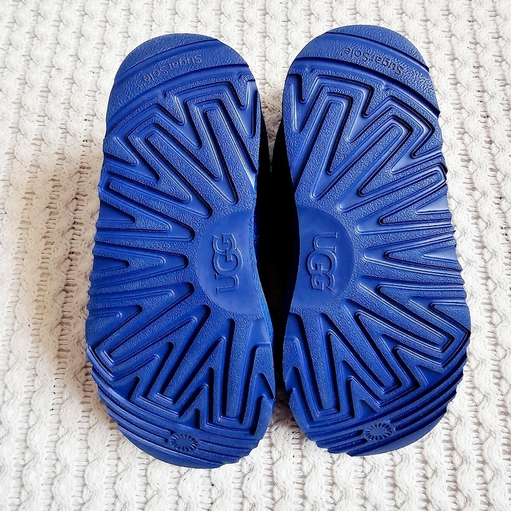 UGG Neumel II Chukka Boots Unisex Dive Blue Leather Suede Wool Lined Big Kid 3 - Picture 12 of 16
